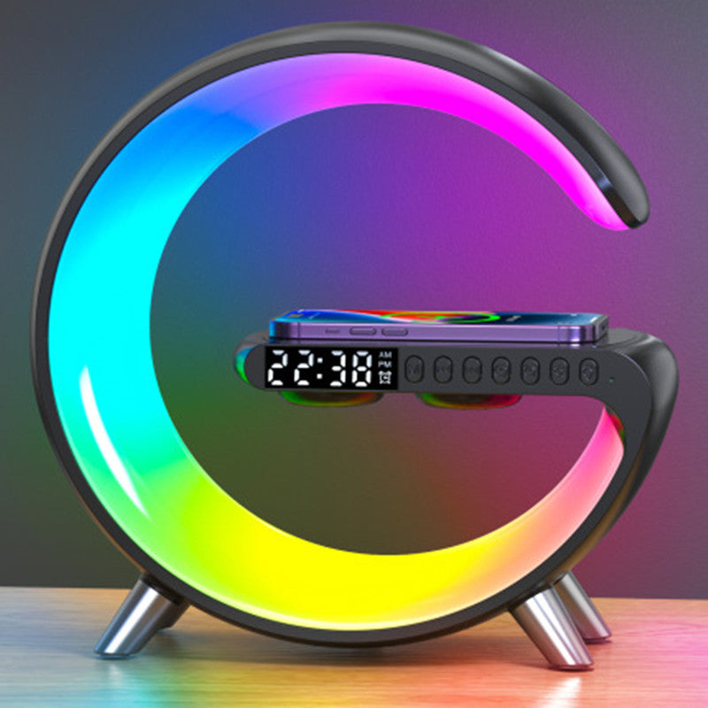 Réveil LED RGB 3-en-1 avec Chargeur Sans Fil + Enceinte Bluetooth