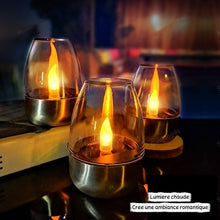 DIXVORA - Lueur d'Ambre - Bougie LED Solaire